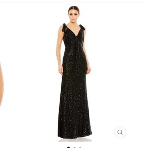 Mac Duggal Black Sequin gown